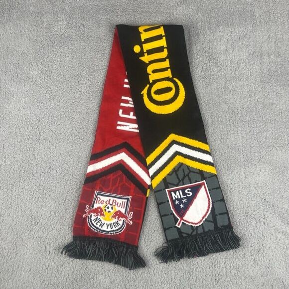 Continental MLS Soccer New York Red Bulls 48" Inch Red Black 100% Acrylic Scarf - Picture 2 of 13